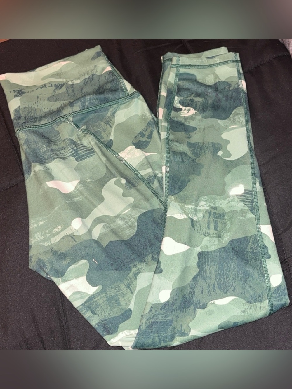 Fabletics Green Camo High-Waist Leggings